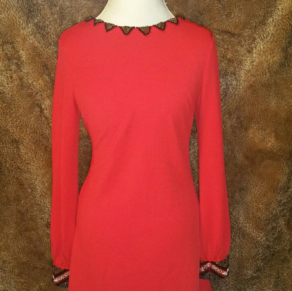 BNWT!!Karlie Womens Red Mini dress w rhinestones